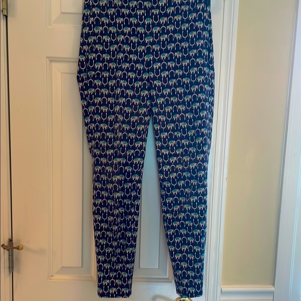 Women’s JCrew Martie Pants elephant pattern